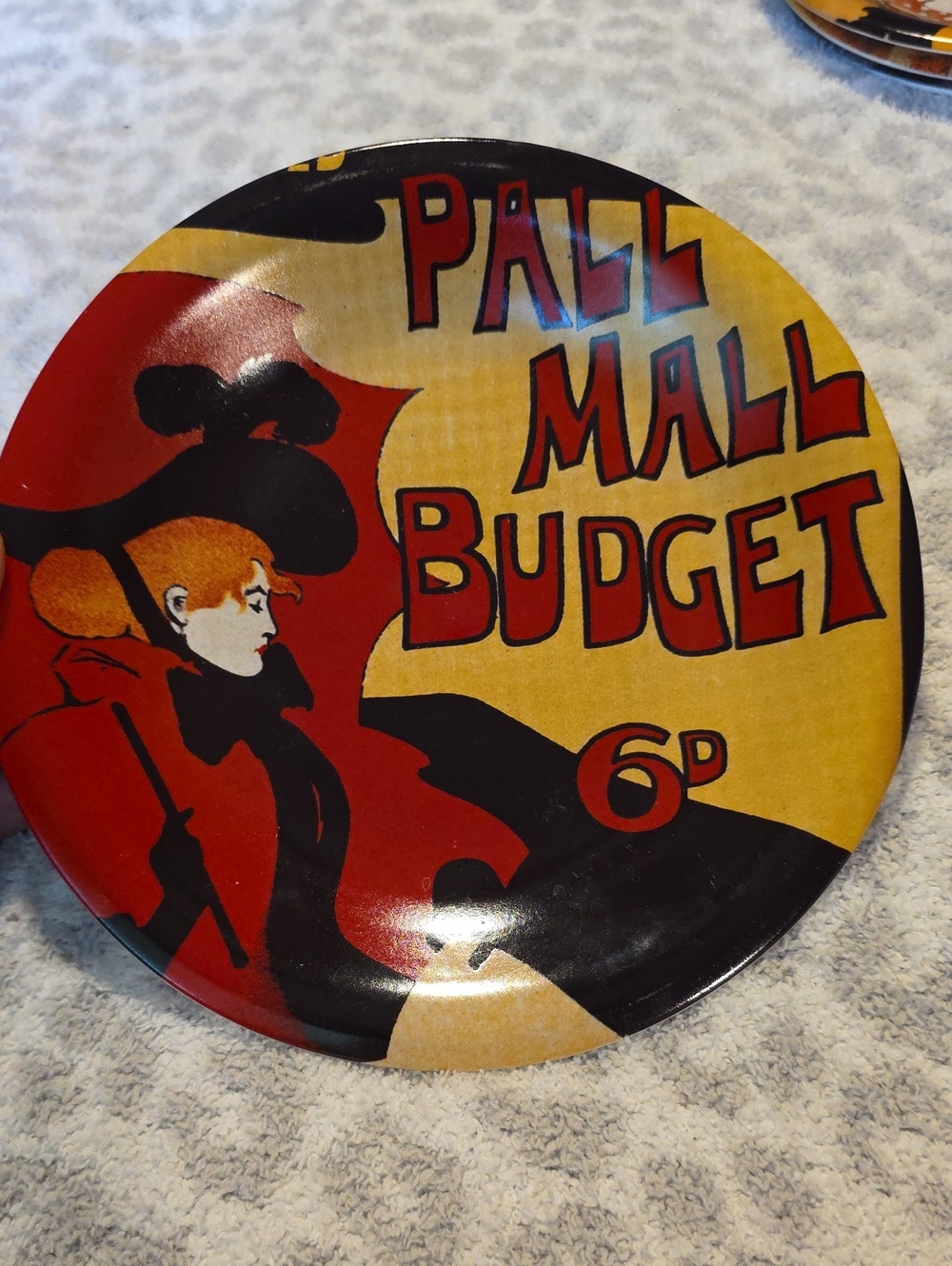 Vintage Centrum "Pall Mall Budget" Decorative Charger Plate - Art Nouveau